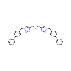 c1ccc(-c2ccc(Cn3cc(COCc4cn(Cc5ccc(-c6ccccc6)cc5)nn4)nn3)cc2)cc1 ZINC000096917372