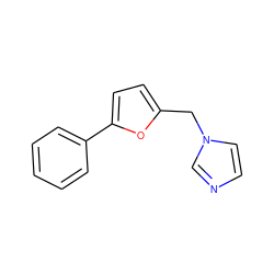 c1ccc(-c2ccc(Cn3ccnc3)o2)cc1 ZINC000066112098