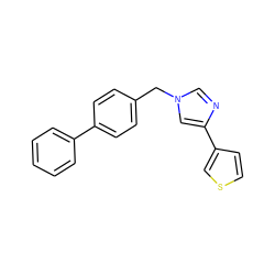 c1ccc(-c2ccc(Cn3cnc(-c4ccsc4)c3)cc2)cc1 ZINC000014946216