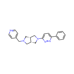 c1ccc(-c2ccc(N3C[C@@H]4CN(Cc5ccncc5)C[C@@H]4C3)nn2)cc1 ZINC000045337405