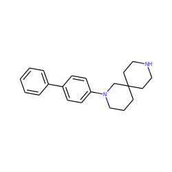 c1ccc(-c2ccc(N3CCCC4(CCNCC4)C3)cc2)cc1 ZINC000003956183