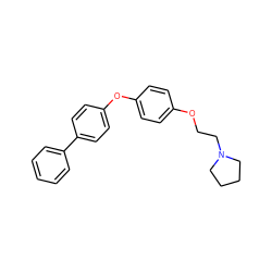 c1ccc(-c2ccc(Oc3ccc(OCCN4CCCC4)cc3)cc2)cc1 ZINC000013805457