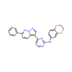 c1ccc(-c2ccc3c(-c4ccnc(Nc5ccc6c(c5)OCCO6)n4)cnn3n2)cc1 ZINC000013582651