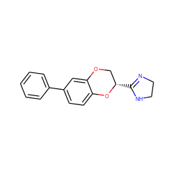 c1ccc(-c2ccc3c(c2)OC[C@H](C2=NCCN2)O3)cc1 ZINC000040949715