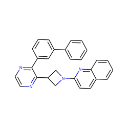 c1ccc(-c2cccc(-c3nccnc3C3CN(c4ccc5ccccc5n4)C3)c2)cc1 ZINC000140178721