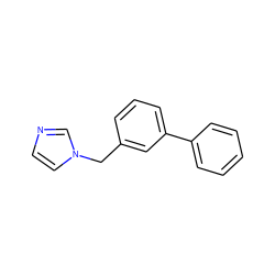 c1ccc(-c2cccc(Cn3ccnc3)c2)cc1 ZINC000066156819