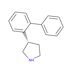 c1ccc(-c2ccccc2[C@@H]2CCNC2)cc1 ZINC000096175926