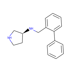 c1ccc(-c2ccccc2CN[C@H]2CCNC2)cc1 ZINC000040915566