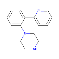 c1ccc(-c2ccccc2N2CCNCC2)nc1 ZINC000095555399