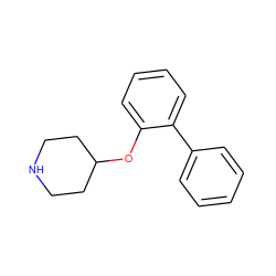 c1ccc(-c2ccccc2OC2CCNCC2)cc1 ZINC000012137848