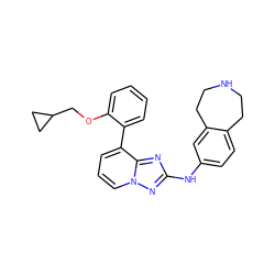 c1ccc(-c2cccn3nc(Nc4ccc5c(c4)CCNCC5)nc23)c(OCC2CC2)c1 ZINC000096169805