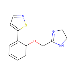 c1ccc(-c2ccns2)c(OCC2=NCCN2)c1 ZINC000013437843