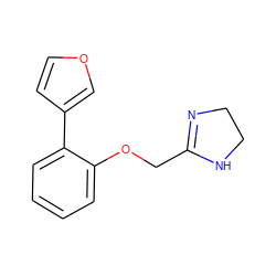 c1ccc(-c2ccoc2)c(OCC2=NCCN2)c1 ZINC000013437832