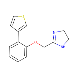 c1ccc(-c2ccsc2)c(OCC2=NCCN2)c1 ZINC000013437835