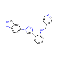 c1ccc(-c2cn(-c3ccc4[nH]ncc4c3)nn2)c(NCc2ccncc2)c1 ZINC000040874286