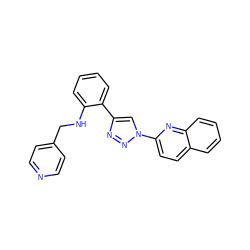 c1ccc(-c2cn(-c3ccc4ccccc4n3)nn2)c(NCc2ccncc2)c1 ZINC000040874061