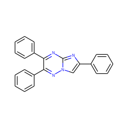 c1ccc(-c2cn3nc(-c4ccccc4)c(-c4ccccc4)nc3n2)cc1 ZINC000000085434