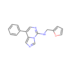 c1ccc(-c2cnc(NCc3ccco3)n3cncc23)cc1 ZINC001772598516