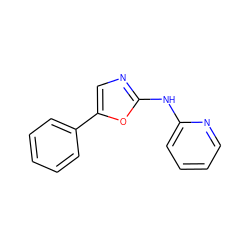 c1ccc(-c2cnc(Nc3ccccn3)o2)cc1 ZINC000014945032