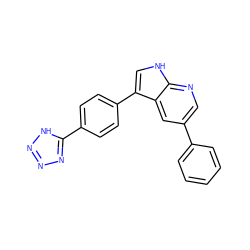 c1ccc(-c2cnc3[nH]cc(-c4ccc(-c5nnn[nH]5)cc4)c3c2)cc1 ZINC000043121559