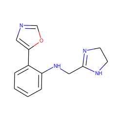 c1ccc(-c2cnco2)c(NCC2=NCCN2)c1 ZINC000013438333