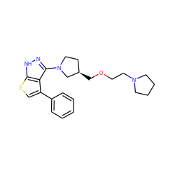 c1ccc(-c2csc3[nH]nc(N4CC[C@@H](COCCN5CCCC5)C4)c23)cc1 ZINC000147607166