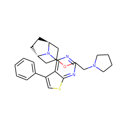 c1ccc(-c2csc3ncnc(N4[C@H]5CC[C@H]4CC(OCCN4CCCC4)C5)c23)cc1 ZINC000653768425