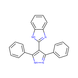 c1ccc(-c2n[nH]c(-c3ccccc3)c2-c2nc3ccccc3[nH]2)cc1 ZINC000000338832