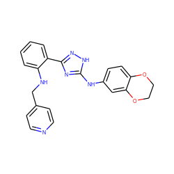 c1ccc(-c2n[nH]c(Nc3ccc4c(c3)OCCO4)n2)c(NCc2ccncc2)c1 ZINC000066104901