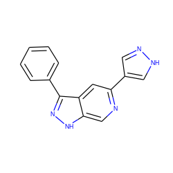 c1ccc(-c2n[nH]c3cnc(-c4cn[nH]c4)cc23)cc1 ZINC000205259112