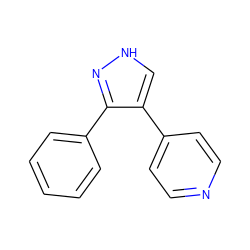 c1ccc(-c2n[nH]cc2-c2ccncc2)cc1 ZINC000001502385