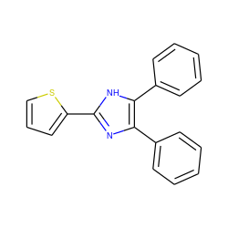 c1ccc(-c2nc(-c3cccs3)[nH]c2-c2ccccc2)cc1 ZINC000000245380