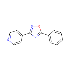 c1ccc(-c2nc(-c3ccncc3)no2)cc1 ZINC000000238181