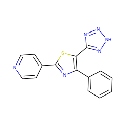 c1ccc(-c2nc(-c3ccncc3)sc2-c2nn[nH]n2)cc1 ZINC000169342559