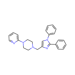 c1ccc(-c2nc(CN3CCN(c4ccccn4)CC3)cn2-c2ccccc2)cc1 ZINC000013491646