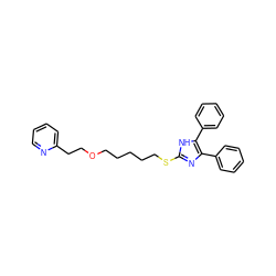 c1ccc(-c2nc(SCCCCCOCCc3ccccn3)[nH]c2-c2ccccc2)cc1 ZINC000029478734