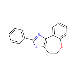 c1ccc(-c2nc3c([nH]2)CCOc2ccccc2-3)cc1 ZINC000013440057