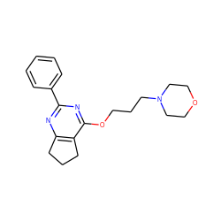 c1ccc(-c2nc3c(c(OCCCN4CCOCC4)n2)CCC3)cc1 ZINC000653735452