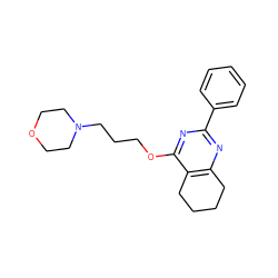 c1ccc(-c2nc3c(c(OCCCN4CCOCC4)n2)CCCC3)cc1 ZINC000653724600