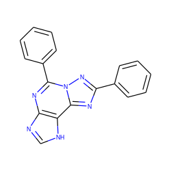 c1ccc(-c2nc3c4[nH]cnc4nc(-c4ccccc4)n3n2)cc1 ZINC000100919813