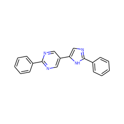 c1ccc(-c2ncc(-c3cnc(-c4ccccc4)[nH]3)cn2)cc1 ZINC000118617378