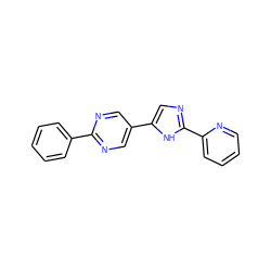 c1ccc(-c2ncc(-c3cnc(-c4ccccn4)[nH]3)cn2)cc1 ZINC000118625386