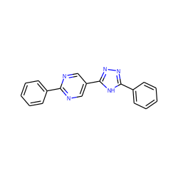 c1ccc(-c2ncc(-c3nnc(-c4ccccc4)[nH]3)cn2)cc1 ZINC000118623931