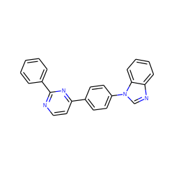 c1ccc(-c2nccc(-c3ccc(-n4cnc5ccccc54)cc3)n2)cc1 ZINC000001390279