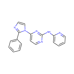 c1ccc(-c2nccn2-c2ccnc(Nc3ccccn3)n2)cc1 ZINC000013489746