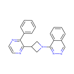 c1ccc(-c2nccnc2C2CN(c3nncc4ccccc34)C2)cc1 ZINC000140179699