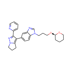 c1ccc(-c2nn3c(c2-c2ccc4c(c2)ncn4CCCO[C@@H]2CCCCO2)CCC3)nc1 ZINC000013684208