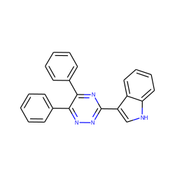 c1ccc(-c2nnc(-c3c[nH]c4ccccc34)nc2-c2ccccc2)cc1 ZINC000003418875