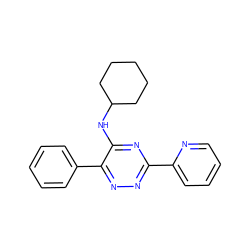 c1ccc(-c2nnc(-c3ccccn3)nc2NC2CCCCC2)cc1 ZINC000001397973