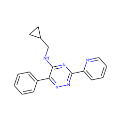 c1ccc(-c2nnc(-c3ccccn3)nc2NCC2CC2)cc1 ZINC000095567193